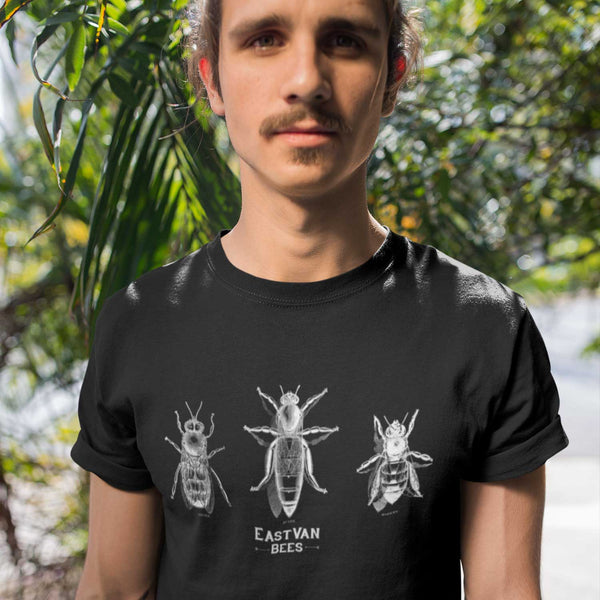 Men's Vintage Victorian Bee Print T-shirt - Free Shipping