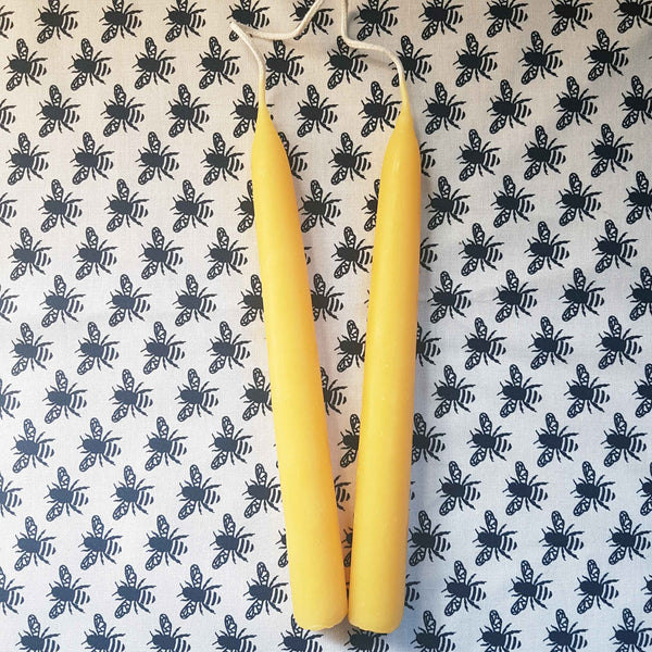 Hand Dipped Taper Candles- 8" / 9" / 10" / 11" - 1 pair - 100% Pure Canadian Beeswax