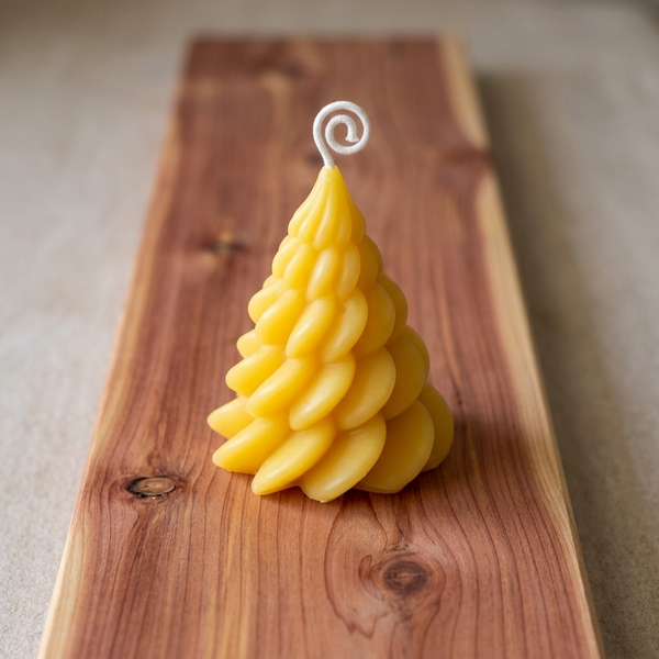 Modern Geometric Tree Candles – 100% Pure Beeswax