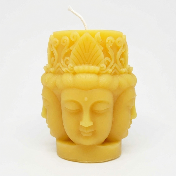 Beeswax candle- 4 Buddha pillar