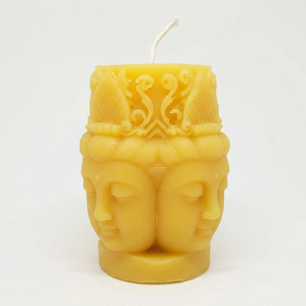 Beeswax candle- 4 Buddha pillar