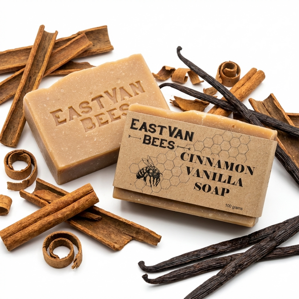 Natural Raw Honey, Cinnamon & Vanilla Artisanal Soap