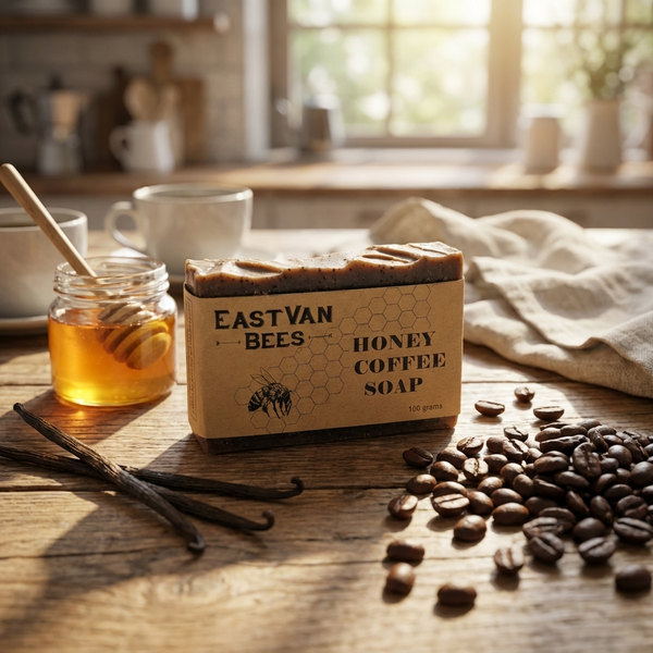 Natural Raw Honey & Coffee Artisanal Soap