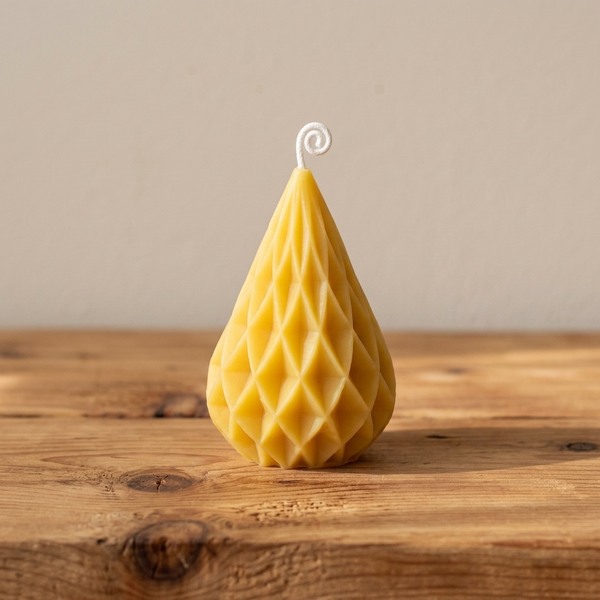 Modern Geometric Tree Candles – 100% Pure Beeswax