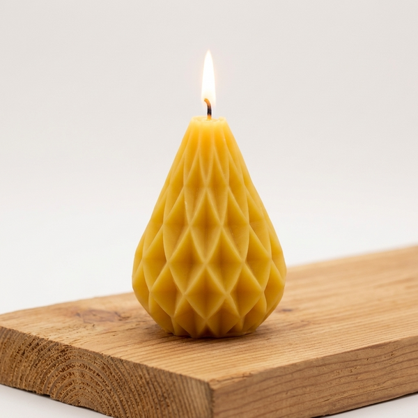 Modern Geometric Tree Candles – 100% Pure Beeswax