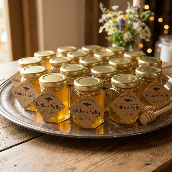 Honey Favors for Weddings, Bridal Shower, Baby Shower, Special day - Set of 24