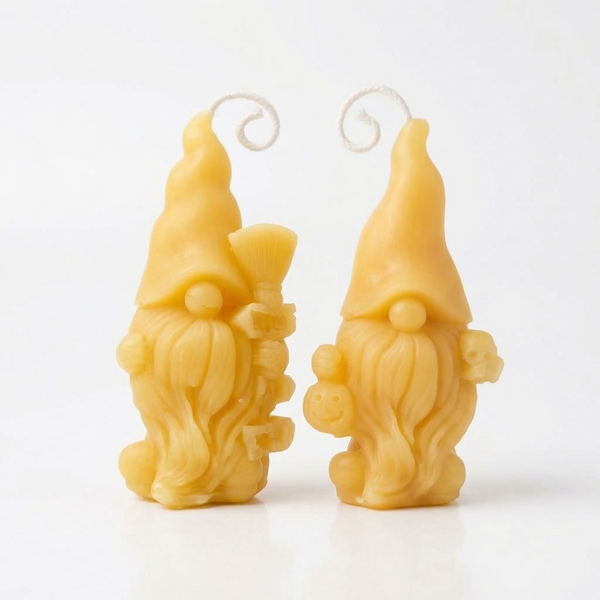 Halloween Beeswax Gnome Candles