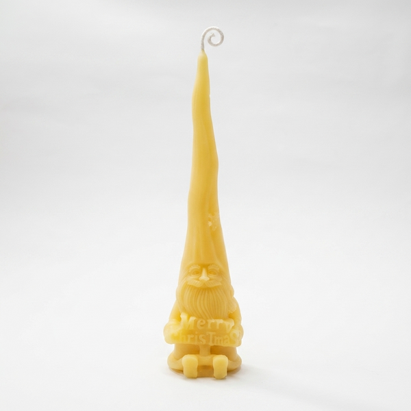 Christmas Spire Gnome Beeswax Candle