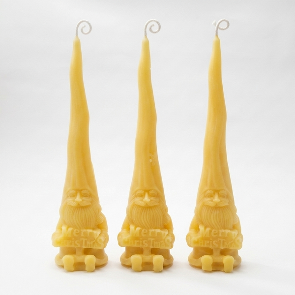Christmas Spire Gnome Beeswax Candle