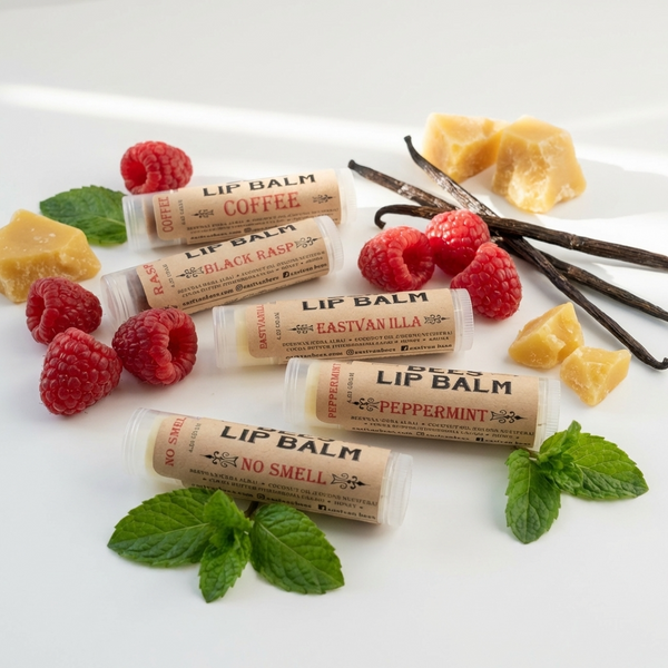 Natural Lip Balm w/ Beeswax & Honey - 4 pack  - Free shipping