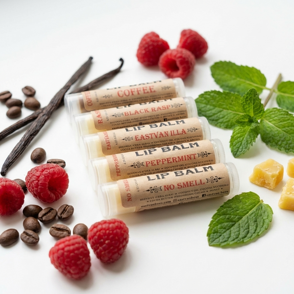 Natural Lip Balm w/ Beeswax & Honey - 4 pack  - Free shipping