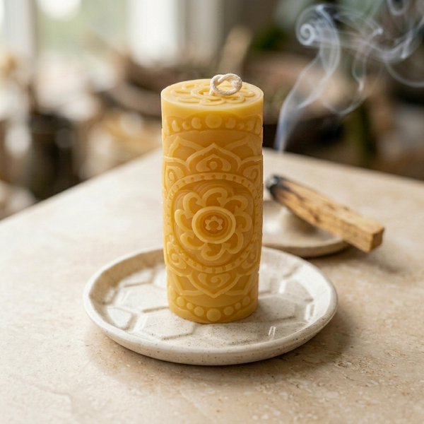 Mandela 100% beeswax candle
