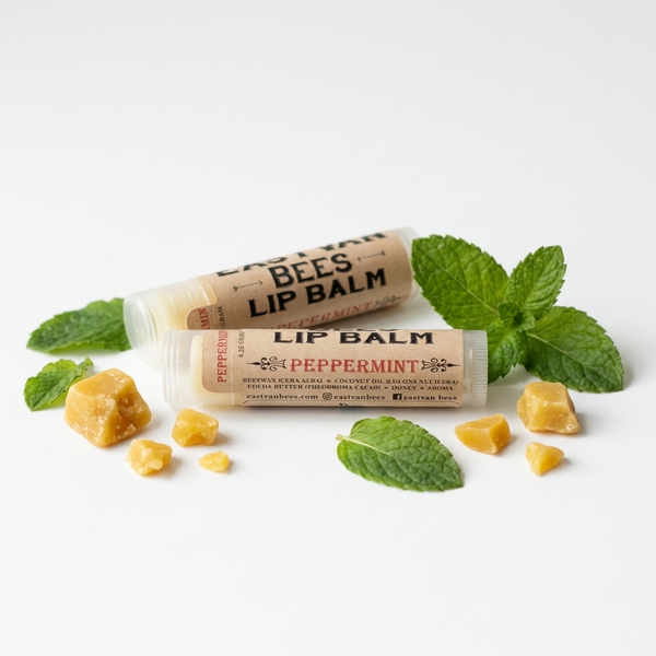 Natural Lip Balm w/ Beeswax & Honey - 4 pack  - Free shipping