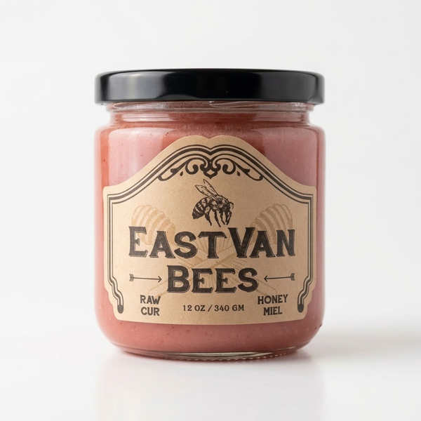 Raspberry Creamed Honey with Organic Raspberry