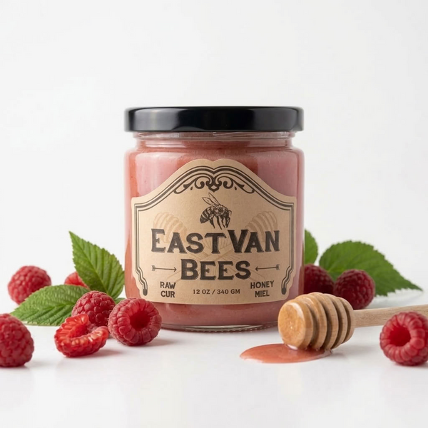Raspberry Creamed Honey with Organic Raspberry