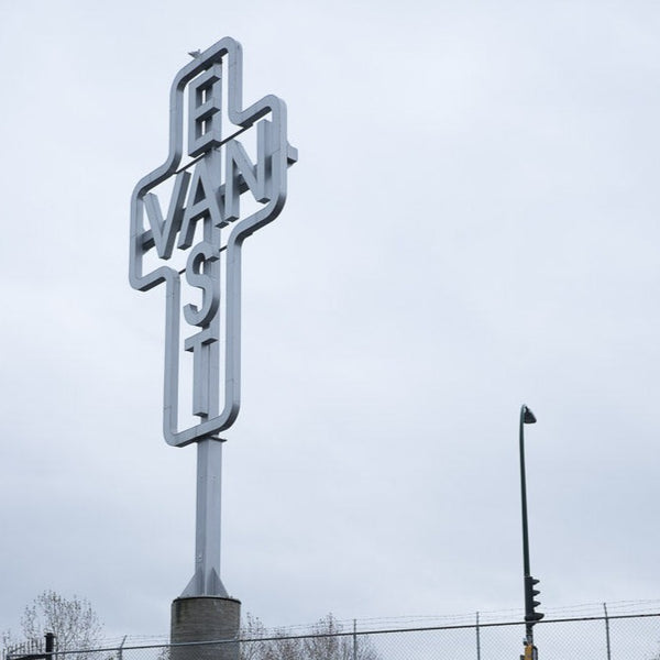 eastvan cross monument by Ken Lum