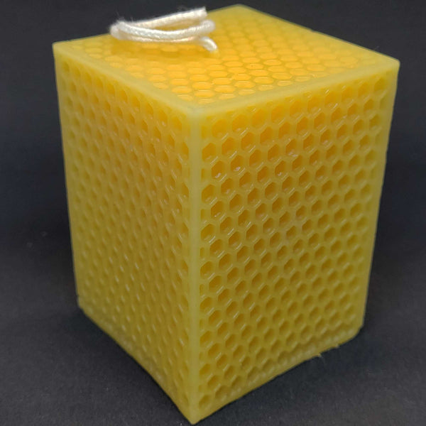Beeswax candle- honeycomb cubes- 100% Pure Canadian Beeswax