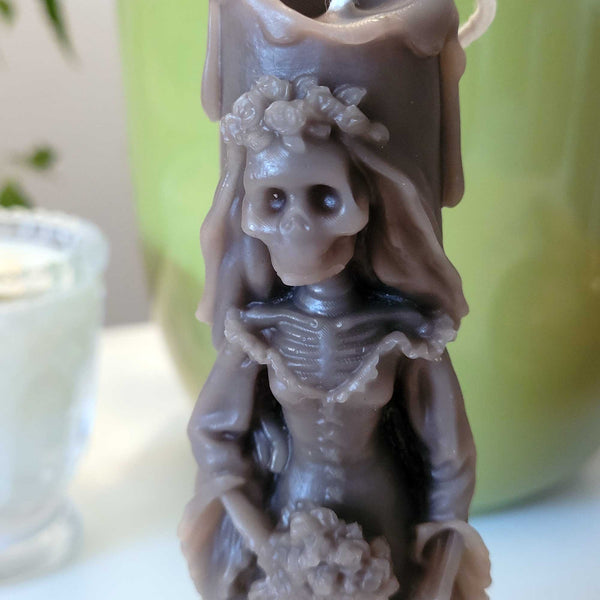 Beeswax candle- Skeleton Groom & Bride set