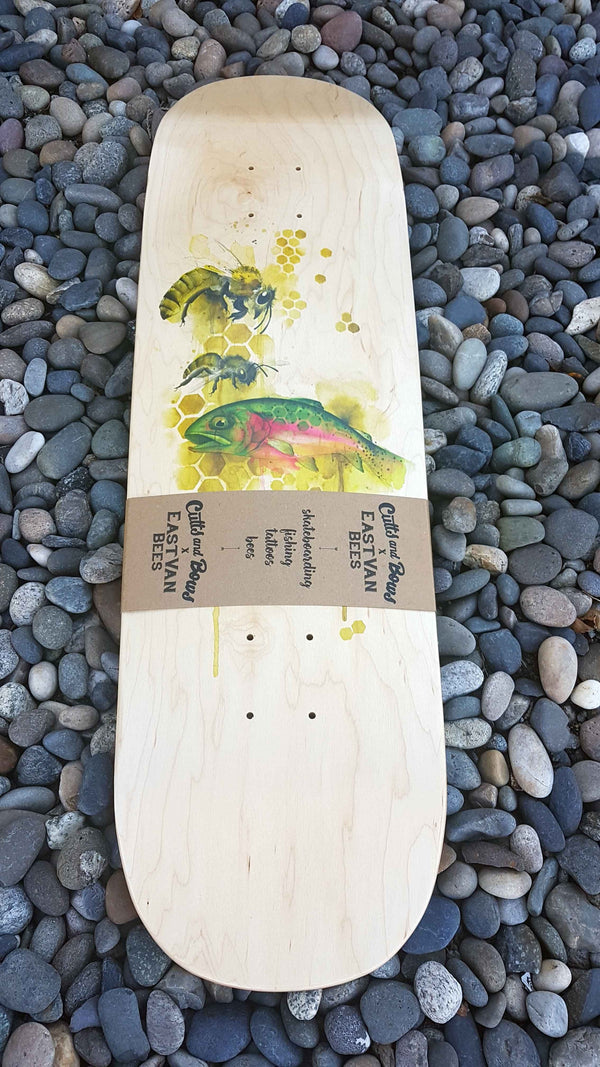 Cutts and Bows X EastVan Bees Skateboard Deck