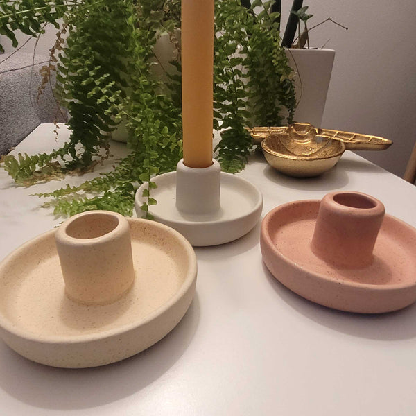 Nordic - Hygge style Ceramic Candlestick Holder