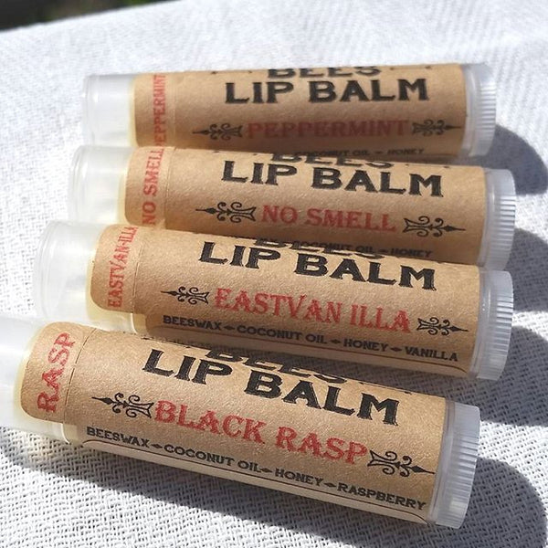Natural Lip Balm w/ Beeswax & Honey - 4 pack - Free shipping