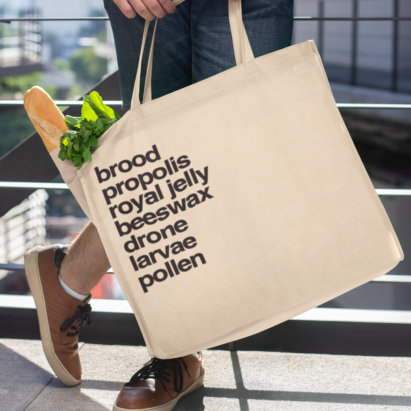 Beekeeping Terms Thick Canvas Tote Bag 100 Woven Cotton Muslin