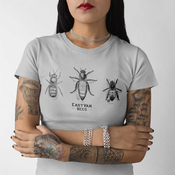 Womens Vintage Victorian Bee Print T-shirt