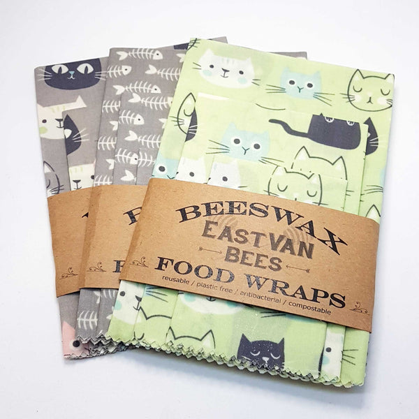Beeswax Food Wraps -  Assorted 3 pack - Free Shipping